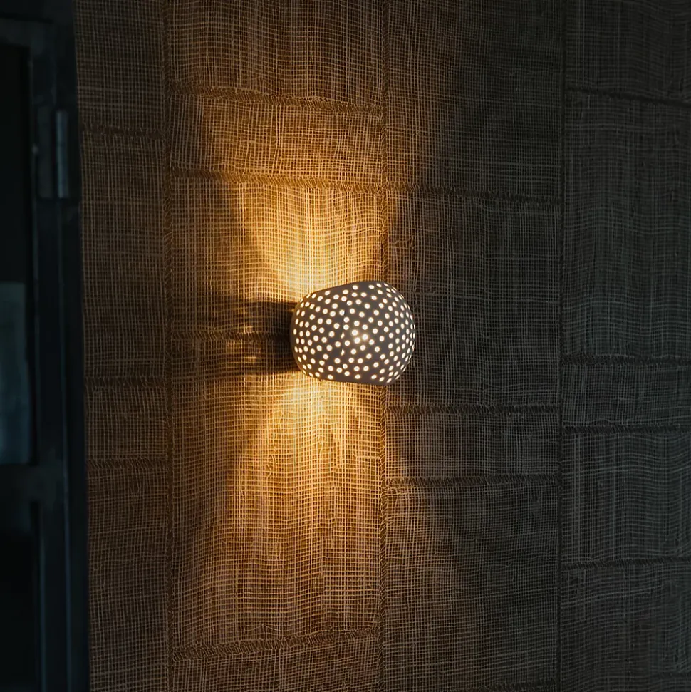 Applique murale vintage en plâtre blanc Globe - Blur