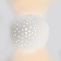 Applique murale vintage en plâtre blanc Globe - Blur