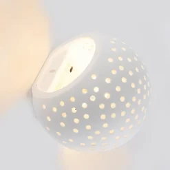 Applique murale vintage en plâtre blanc Globe - Blur