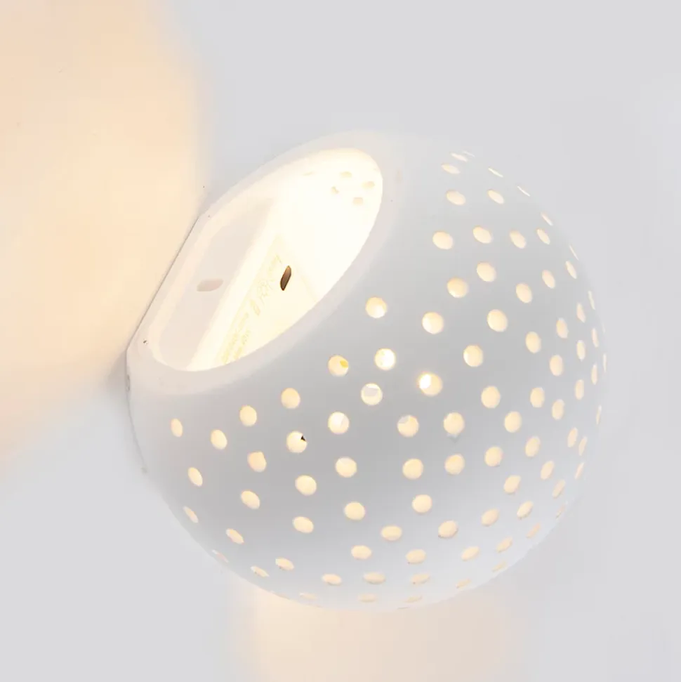 Applique murale vintage en plâtre blanc Globe - Blur