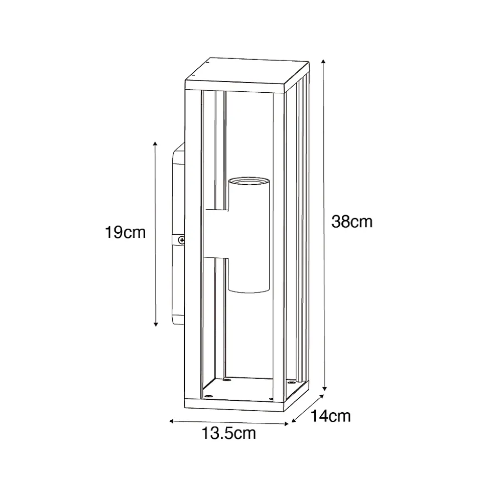 Applique murale vintage or antique 38 cm 2 lumières IP44 - Charlois