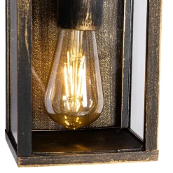 Applique murale vintage or antique 38 cm 2 lumières IP44 - Charlois