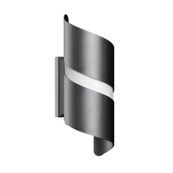 Applique Murale 10W CCT NOIRE IP65 Torsadée - 3000K/4000K/6500K - SILAMP