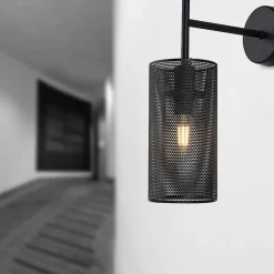 Applique murale 1xE14 23W IP20 - Métal noir