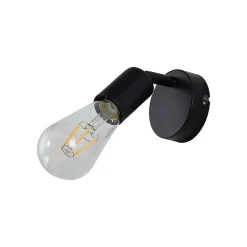 Applique murale 1xE27 23W IP20 - Métal noir