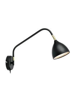 Applique murale 1xGU10, 6W max noire avec interrupteur - Markslöjd - Valencia