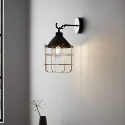 Applique murale Yondair E27 IP20 noir