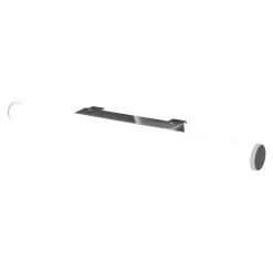 Applique murale Yucata LED intégrée 600lm 6.5W IP44 Ø4,1cm blanc neutre GoodHome argent