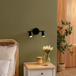 Applique murale/plafonnier Vico noir 25,5x10cm - Atmosphera