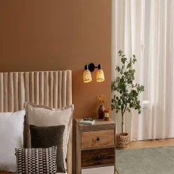 Applique murale/plafonnier Lio beige 28x17cm - Atmosphera