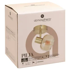 Applique murale/plafonnier Pilia doré 16x10cm - Atmosphera