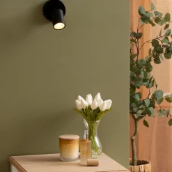 Applique murale/plafonnier Vico noir 10,5x10,5cm - Atmosphera