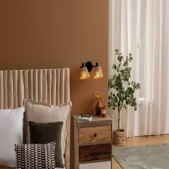 Applique murale/plafonnier Myha beige 28x15cm - Atmosphera