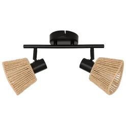 Applique murale/plafonnier Myha beige 28x15cm - Atmosphera