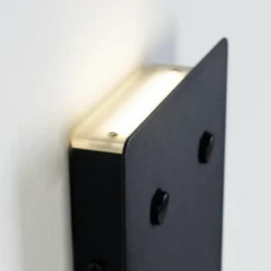 Applique noire à LED avec chargeur USB et lampe de lecture - Viola