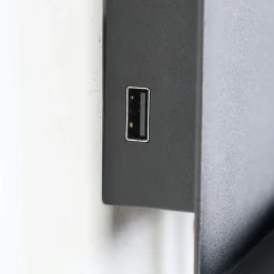 Applique noire à LED avec chargeur USB et lampe de lecture - Viola