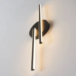 Applique noire LED aux lignes épurées 80 cm - Pia
