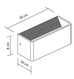 Applique noire LED compatible avec variateur - Quadra