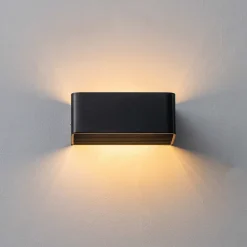 Applique noire LED compatible avec variateur - Quadra