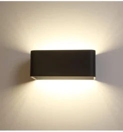 Applique noire LED compatible avec variateur - Quadra