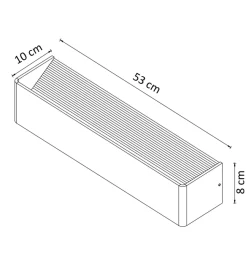 Applique noire LED 18W - 53 cm - Quadra