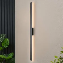 Applique noire long rectangle LED indirect 120 cm IP54 - Noméris