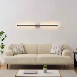 Applique noire long rectangle LED indirect 120 cm IP54 - Noméris
