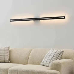 Applique noire long rectangle LED indirect 120 cm IP54 - Noméris