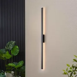 Applique noire long rectangle LED indirect 120 cm IP54 - Noméris