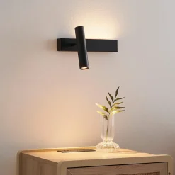 Applique noire tête de lit liseuse gauche - Lodvi - GAUCHE