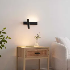 Applique noire tête de lit liseuse gauche - Lodvi - GAUCHE