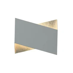 Applique origami blanc et intérieur argenté - Mykos