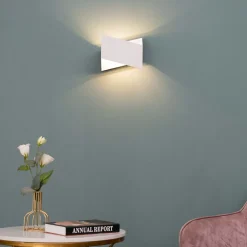 Applique origami blanc et intérieur argenté - Mykos