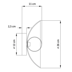 Applique ou petit plafonnier rond 27 cm en résine - Amaya