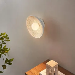 Applique ou petit plafonnier rond 27 cm en résine - Amaya