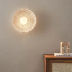 Applique ou petit plafonnier rond 27 cm en résine - Amaya