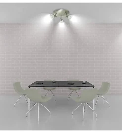 Applique ou Plafonnier 3 Spots orientables acier brossé 3 x 50 W