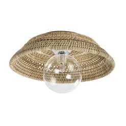 Applique ou plafonnier moderne en rotin jolis reflets décoratifs - Serelina