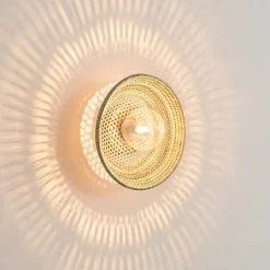 Applique ou plafonnier moderne en rotin jolis reflets décoratifs - Serelina