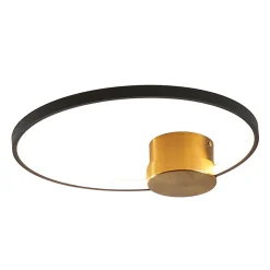 Applique ou plafonnier noir et laiton 40 cm - Alisa