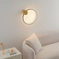 Applique ou plafonnier noir et laiton 40 cm - Alisa