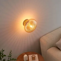 Applique ou spot verre strié multi reflets - Ambrine