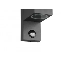 Applique outdoor carré métal Roya avec détecteur de mouvement