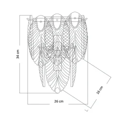 Applique pampilles opalines en verre - Julia