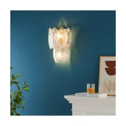 Applique pampilles opalines en verre - Julia