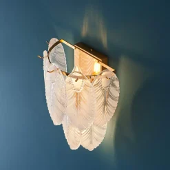 Applique pampilles opalines en verre - Julia