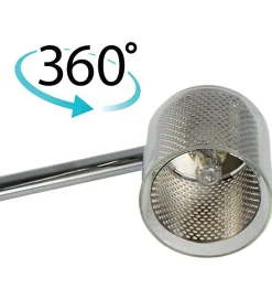 Applique Plafonnier Reglette 3 Spots orientables verre grille metal G9 33W halogene LED