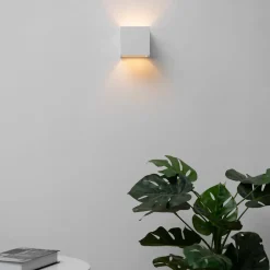 Applique plâtre cube blanc - Nevada