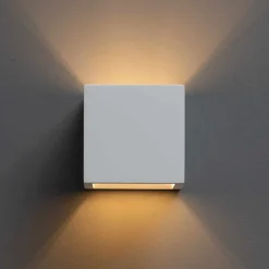 Applique plâtre cube blanc - Nevada