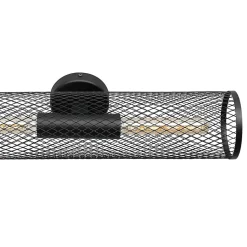 Applique Redcliff 2 lumières E27 40W IP20 acier noir Eglo L.54 x x H.14,5 x ⌀12 cm